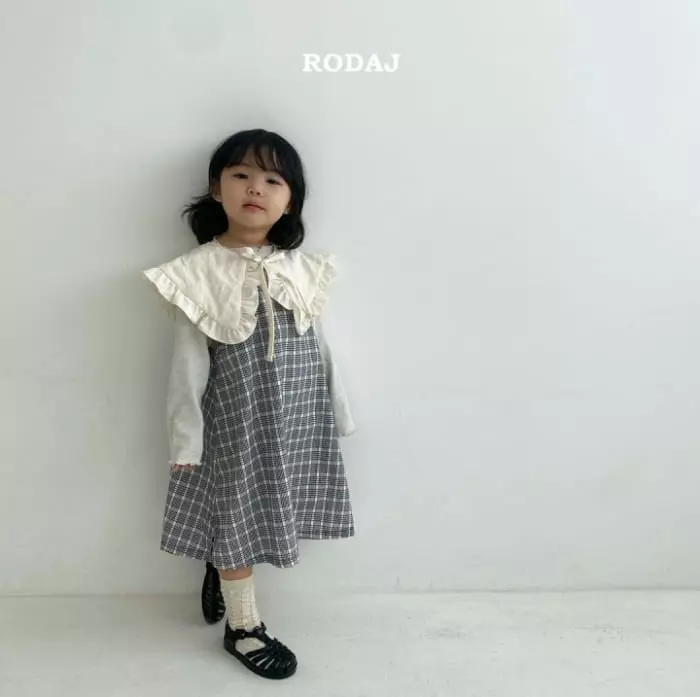 Roda J - Korean Children Fashion - #magicofchildhood - Mood One-piece Black Check  - 5