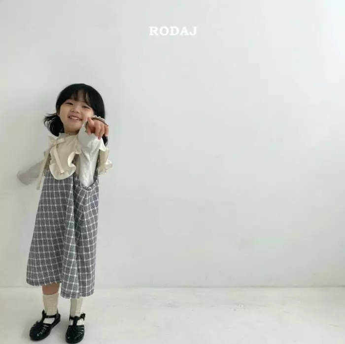 Roda J - Korean Children Fashion - #minifashionista - Mood One-piece Black Check  - 6