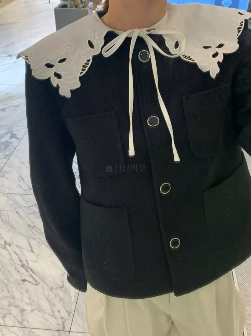 Roomk - Korean Women Fashion - #vintageinspired - Tweed Jacket - 2