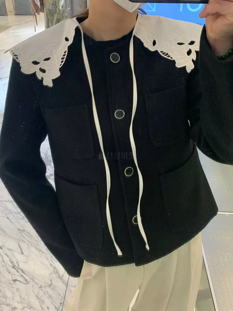 Roomk - Korean Women Fashion - #vintagekidsstyle - Tweed Jacket - 3