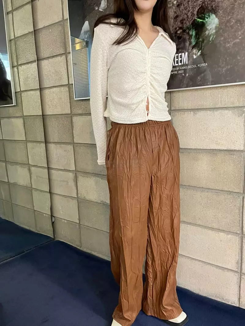 Rooof - Korean Women Fashion - #momslook - Shirring Shirt - 2