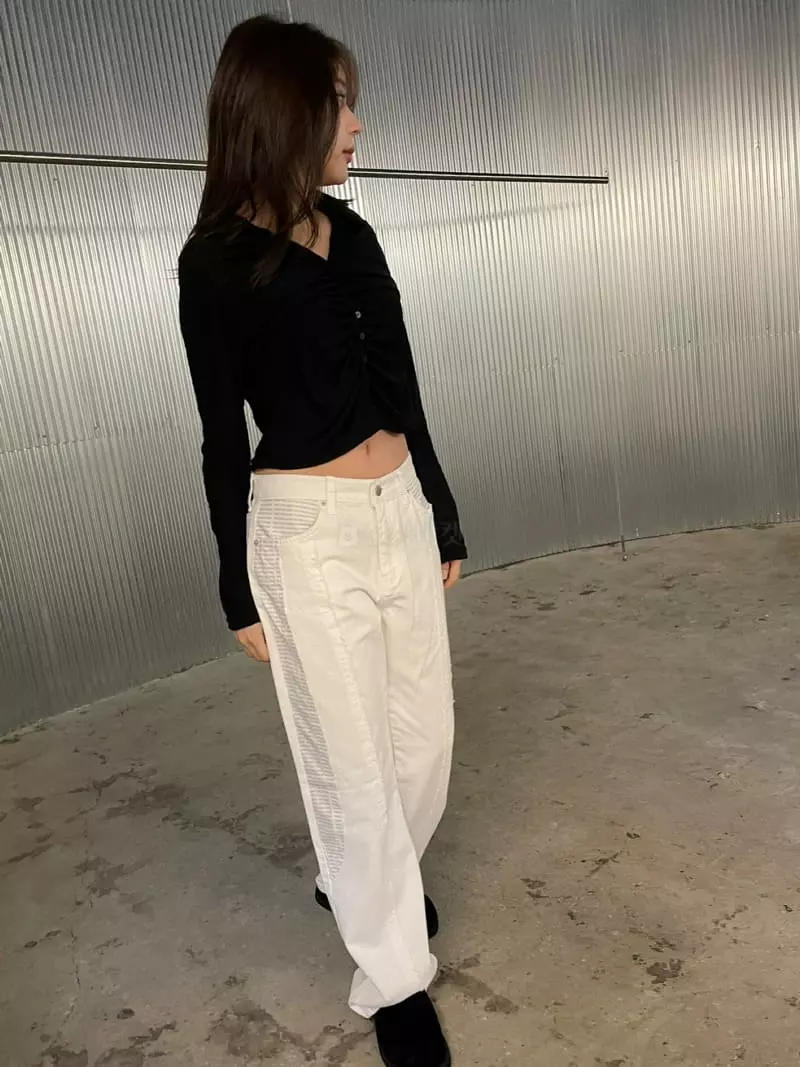 Rooof - Korean Women Fashion - #womensfashion - Shirring Shirt - 4