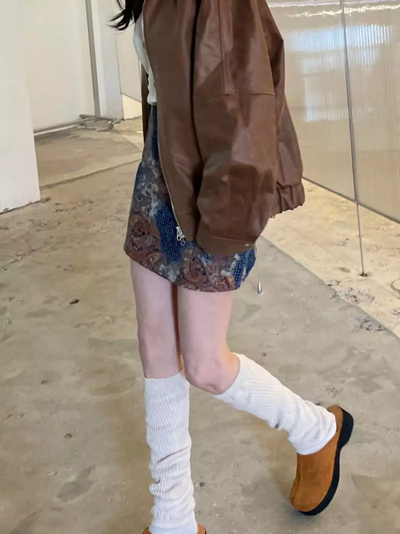 Rooof - Korean Women Fashion - #romanticstyle - Punching Mini Skirt - 3