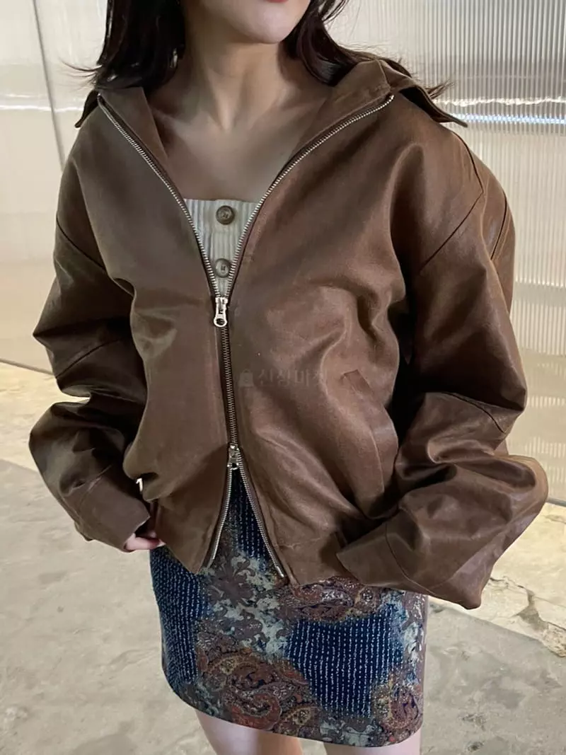 Rooof - Korean Women Fashion - #romanticstyle - Creek Vintage Jacket - 2