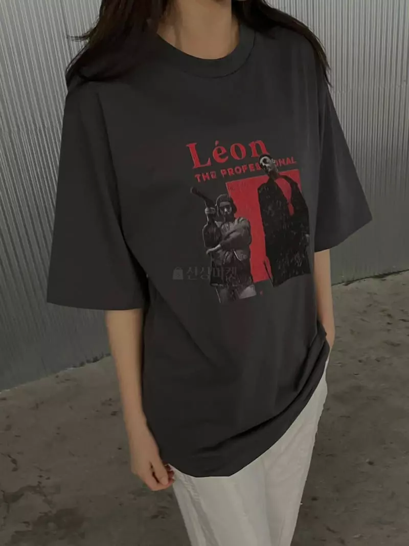 Rooof - Korean Women Fashion - #vintageinspired - Leon Tee - 3