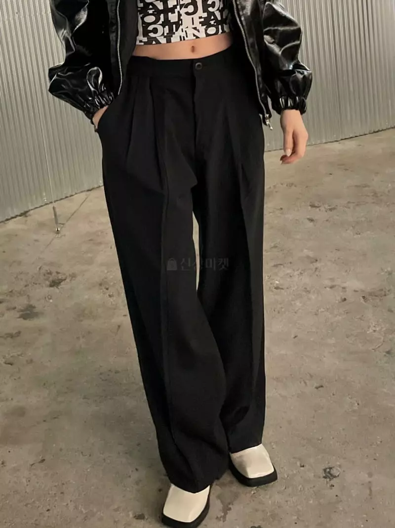 Rooof - Korean Women Fashion - #vintagekidsstyle - Stitch Pants - 2