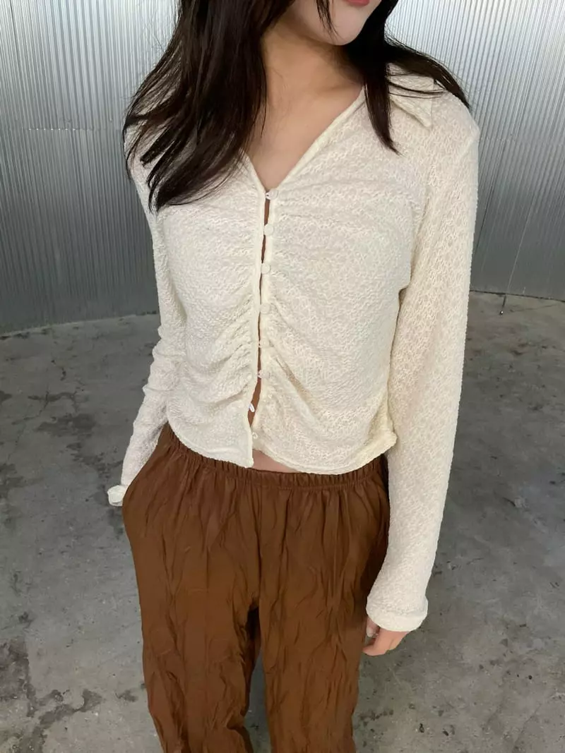 Rooof - Korean Women Fashion - #womensfashion - Shirring Shirt
