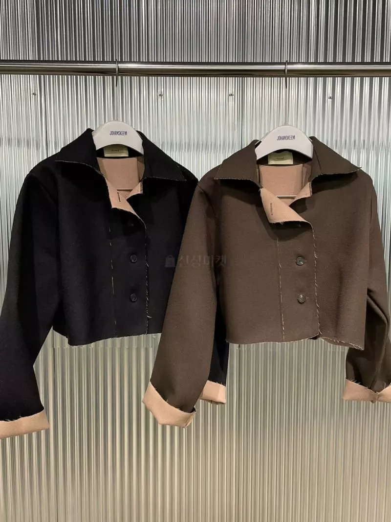 Rooof - Korean Women Fashion - #womensfashion - Cutting Crop Jacket - 3
