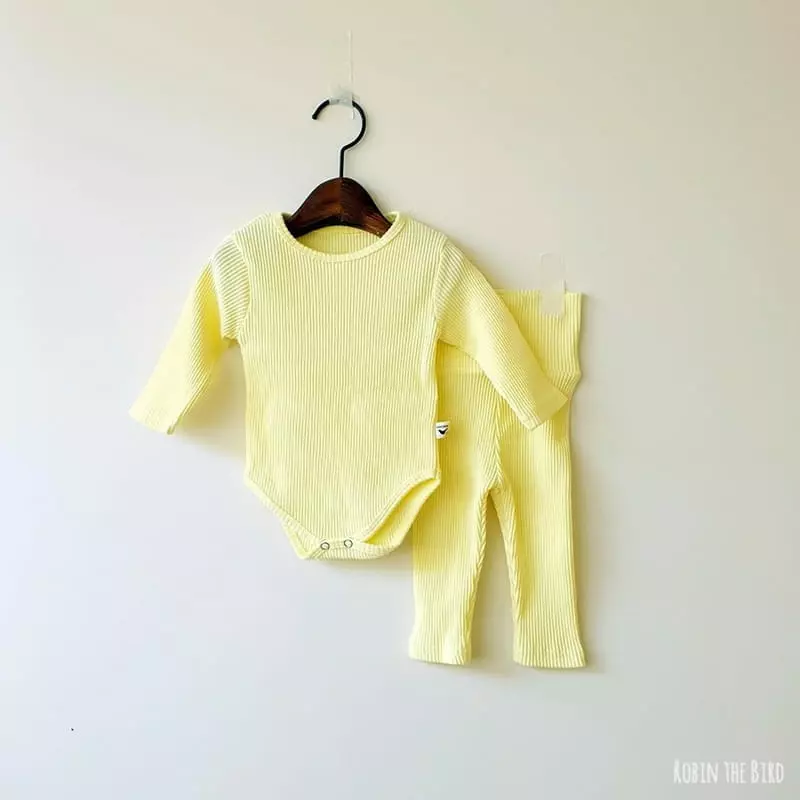 Saerobin - Korean Baby Fashion - #babyootd - Rib Easywear Pants - 7
