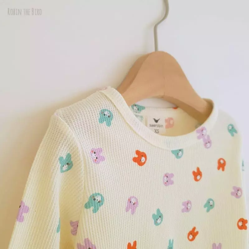 Saerobin - Korean Children Fashion - #kidzfashiontrend - Waffle Rabbit Easywear - 4