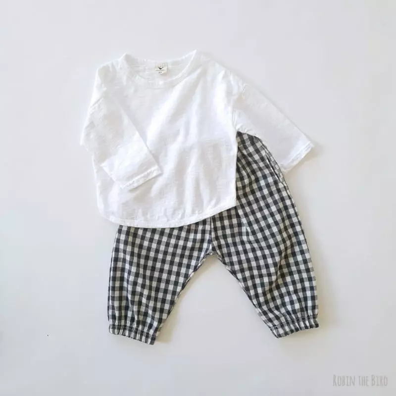 Saerobin - Korean Children Fashion - #childofig - Check Jogger Pants