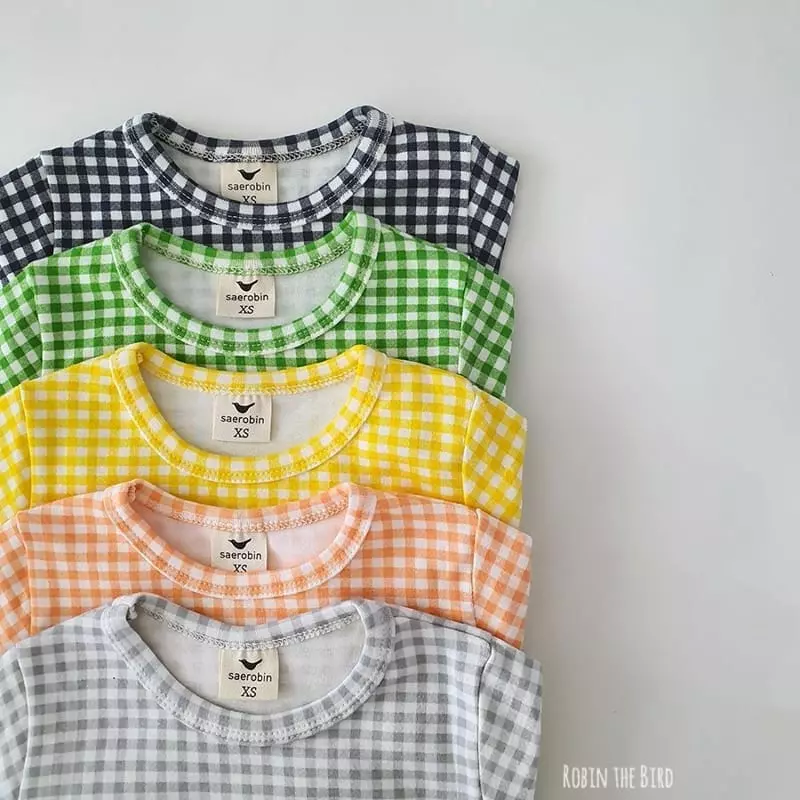 Saerobin - Korean Children Fashion - #childrensboutique - Candy Check Easywear - 8