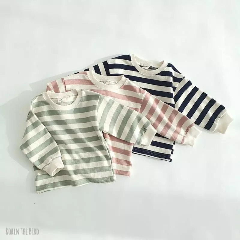 Saerobin - Korean Children Fashion - #childrensboutique - Stripe Sweatshirt