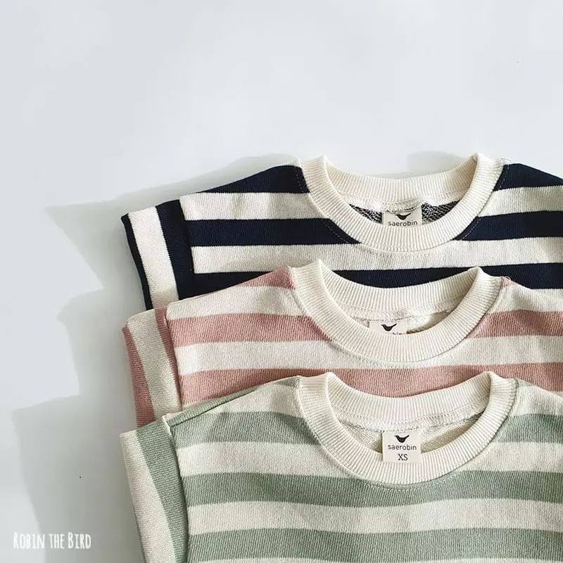 Saerobin - Korean Children Fashion - #designkidswear - Stripe Sweatshirt - 2