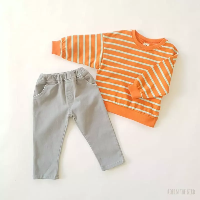 Saerobin - Korean Children Fashion - #discoveringself - Vivid Stripes Sweatshirt - 2