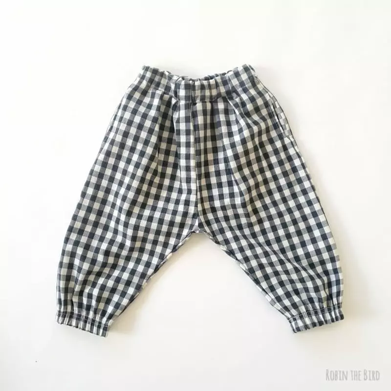 Saerobin - Korean Children Fashion - #fashionkids - Check Jogger Pants - 6