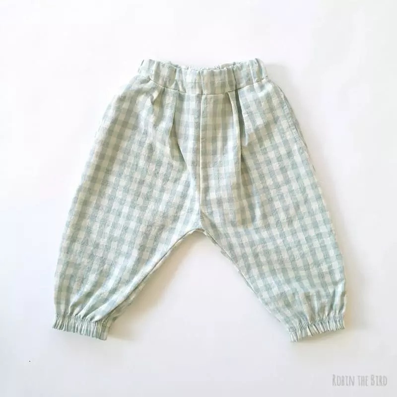 Saerobin - Korean Children Fashion - #kidsshorts - Check Jogger Pants - 7