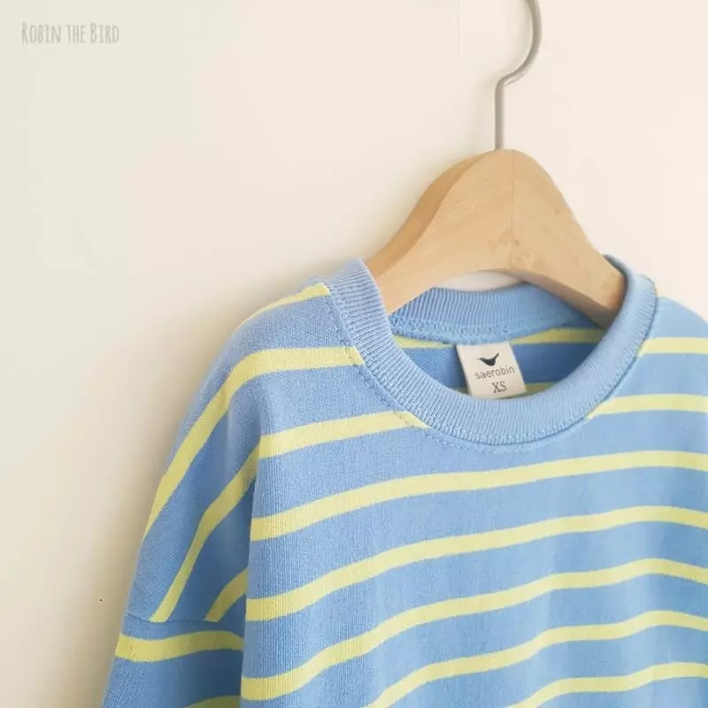 Saerobin - Korean Children Fashion - #fashionkids - Vivid Stripes Sweatshirt - 4
