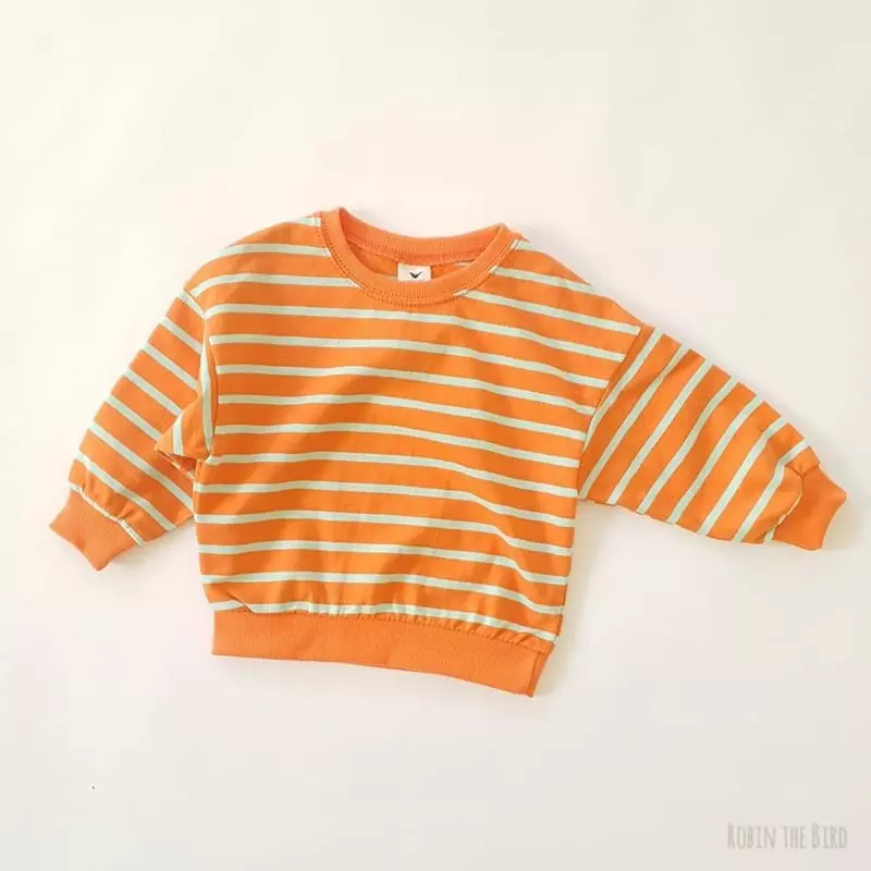 Saerobin - Korean Children Fashion - #kidsstore - Vivid Stripes Sweatshirt - 5