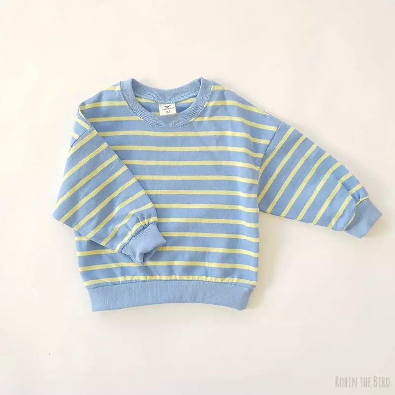 Saerobin - Korean Children Fashion - #kidzfashiontrend - Vivid Stripes Sweatshirt - 6