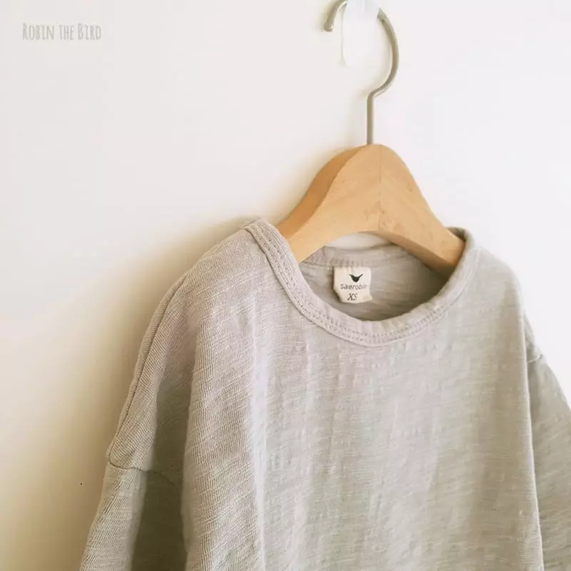 Saerobin - Korean Children Fashion - #kidzfashiontrend - Washing Slub Tee - 5