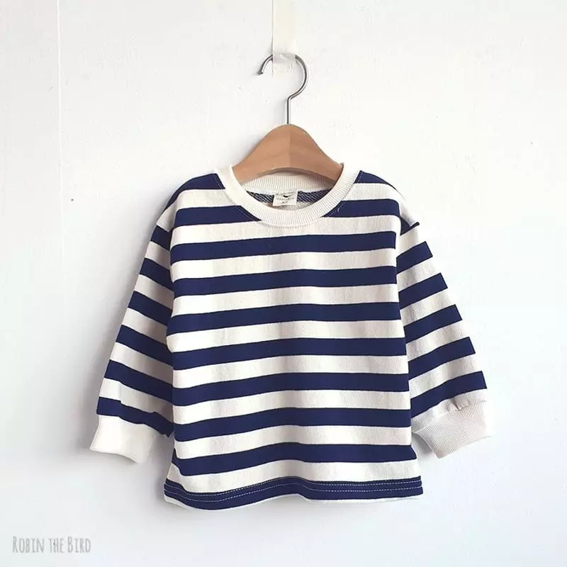 Saerobin - Korean Children Fashion - #magicofchildhood - Stripe Sweatshirt - 10