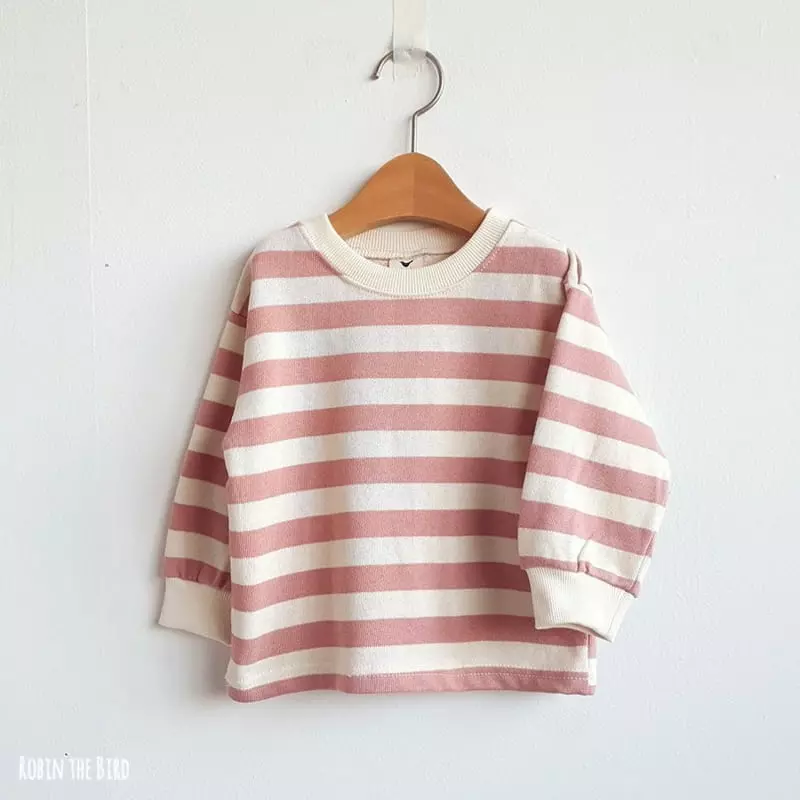 Saerobin - Korean Children Fashion - #minifashionista - Stripe Sweatshirt - 11