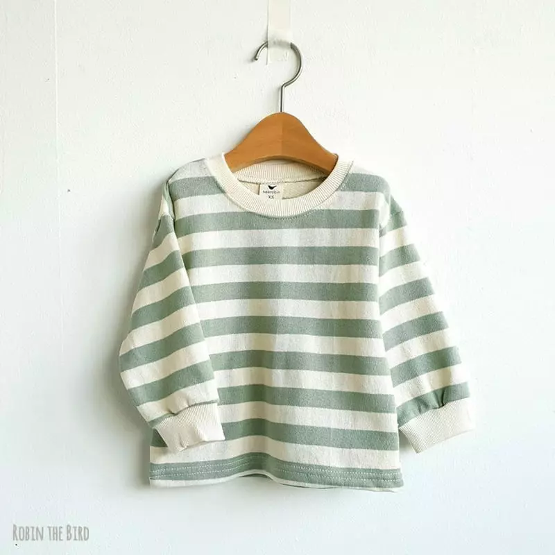 Saerobin - Korean Children Fashion - #prettylittlegirls - Stripe Sweatshirt - 12