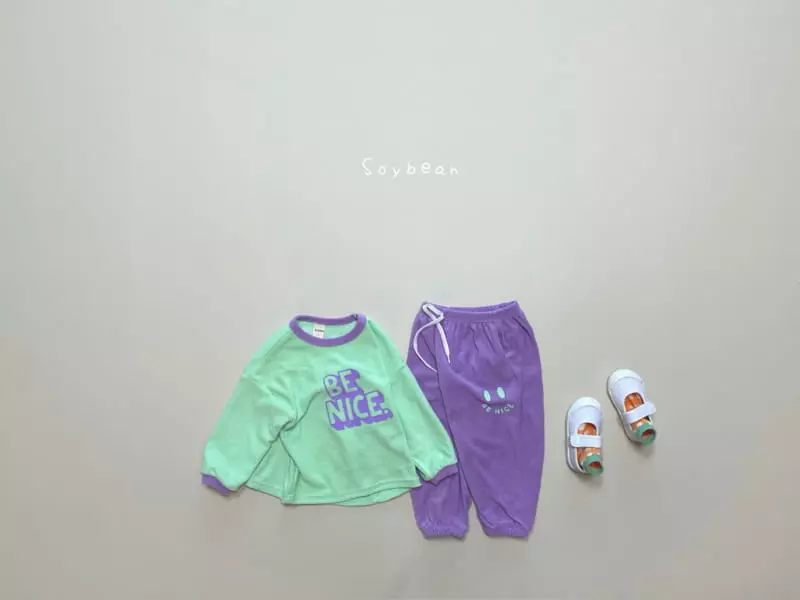 Soybean - Korean Children Fashion - #Kfashion4kids - Nice Terry Top Bottom Set - 3