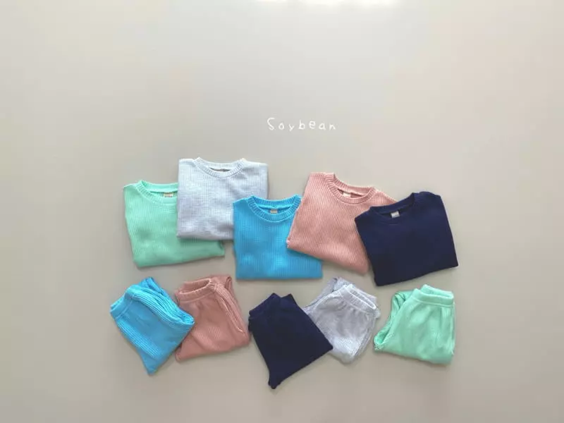 Soybean - Korean Children Fashion - #childofig - Croiffle Top Bottom Set