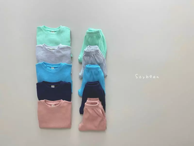 Soybean - Korean Children Fashion - #childrensboutique - Croiffle Top Bottom Set - 2