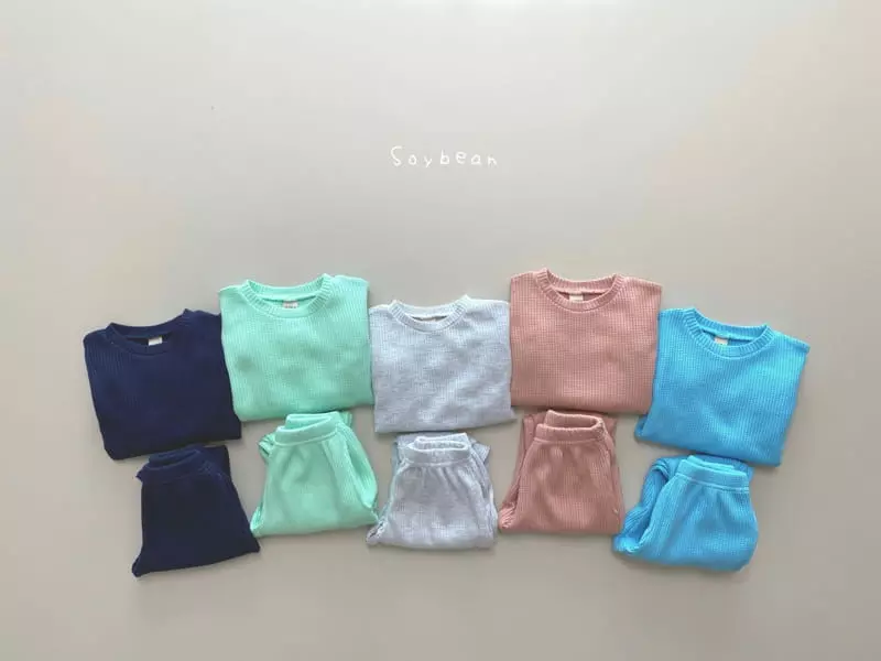 Soybean - Korean Children Fashion - #designkidswear - Croiffle Top Bottom Set - 3
