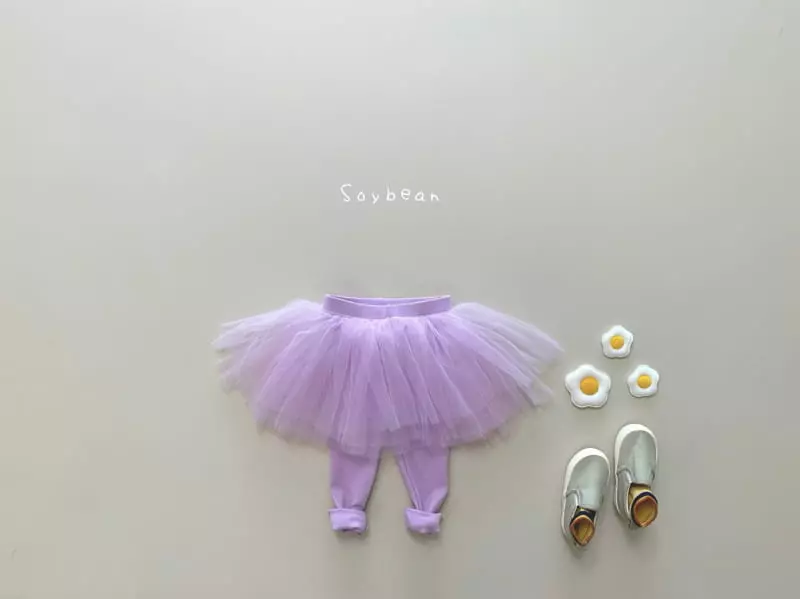 Soybean - Korean Children Fashion - #designkidswear - Frill Sha Skirt Leggings - 3