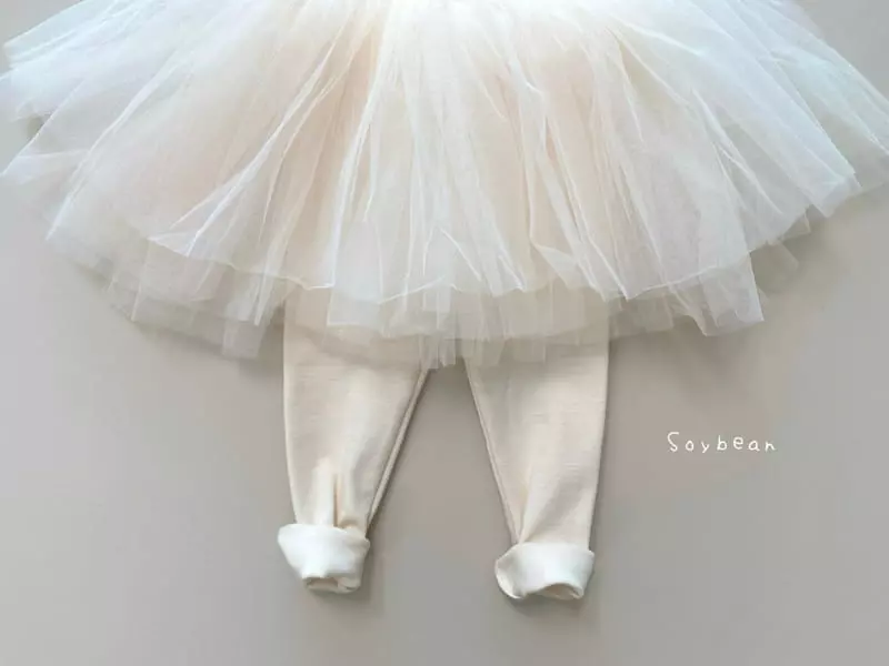 Soybean - Korean Children Fashion - #fashionkids - Frill Sha Skirt Leggings - 5