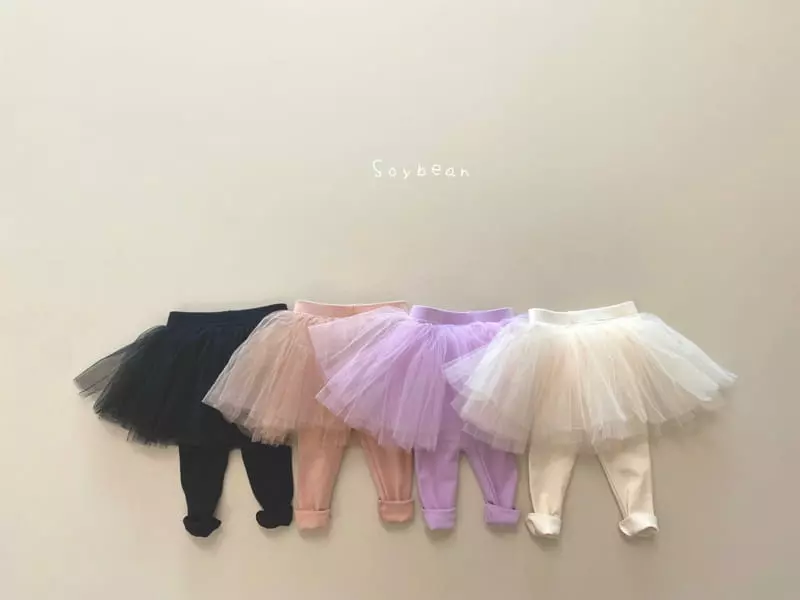 Soybean - Korean Children Fashion - #kidsshorts - Frill Sha Skirt Leggings - 6