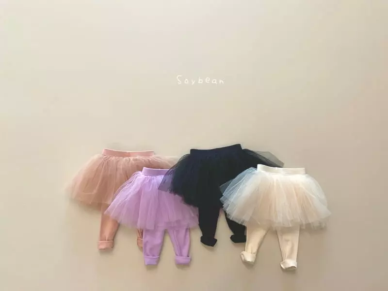 Soybean - Korean Children Fashion - #kidsstore - Frill Sha Skirt Leggings - 7