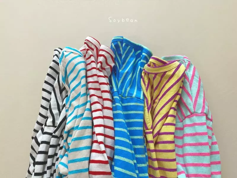 Soybean - Korean Children Fashion - #kidzfashiontrend - Spring Stripes Tee - 9