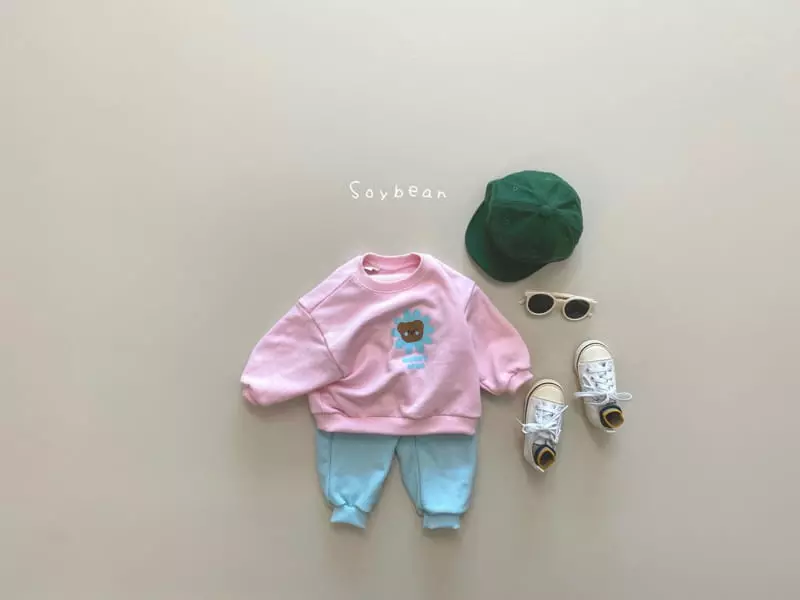 Soybean - Korean Children Fashion - #magicofchildhood - Flower Bear Top Bottom Set