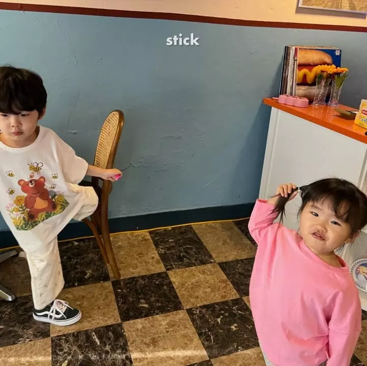 Stick - Korean Children Fashion - #Kfashion4kids - Color Boxy Tee with Mom - 11