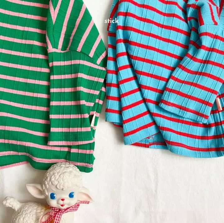 Stick - Korean Children Fashion - #childofig - Charile Stripes Tee - 4