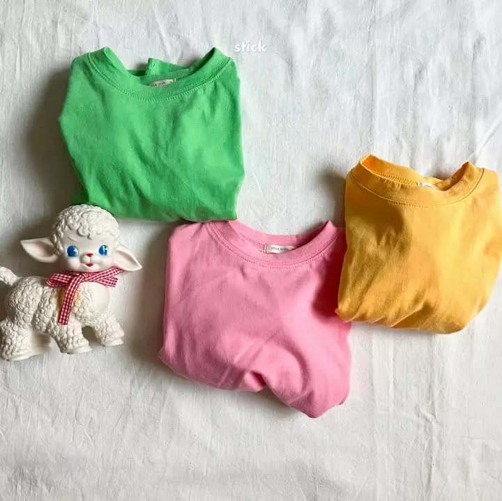 Stick - Korean Children Fashion - #childofig - Color Boxy Tee with Mom - 2