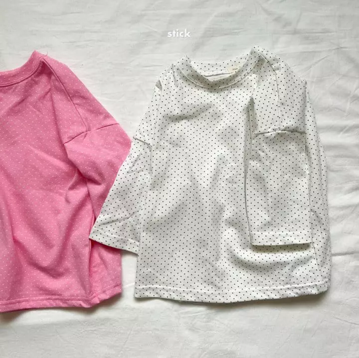 Stick - Korean Children Fashion - #childofig - Small Dot Long Tee