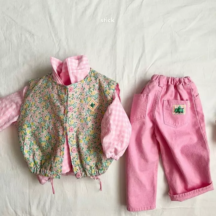 Stick - Korean Children Fashion - #childrensboutique - Peach Pants with Mom - 4