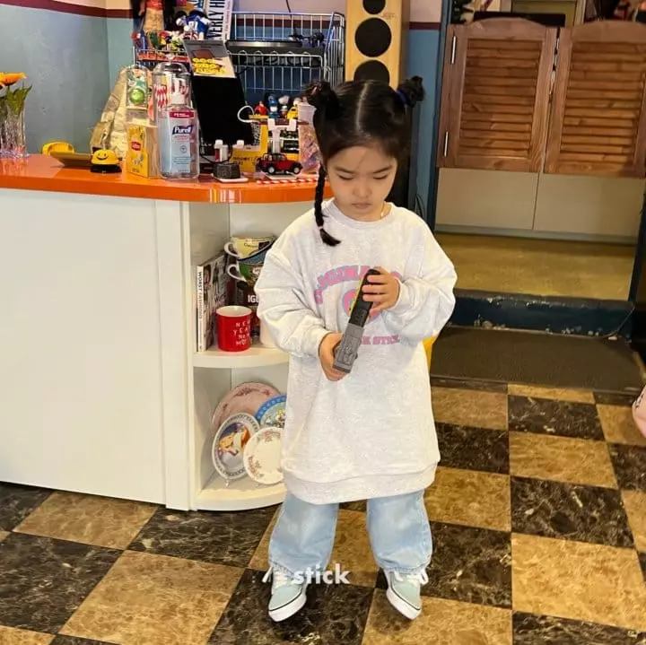 Stick - Korean Children Fashion - #designkidswear - Brush Jeans with Mom - 3