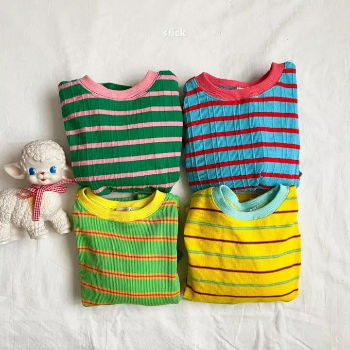 Stick - Korean Children Fashion - #designkidswear - Charile Stripes Tee - 6