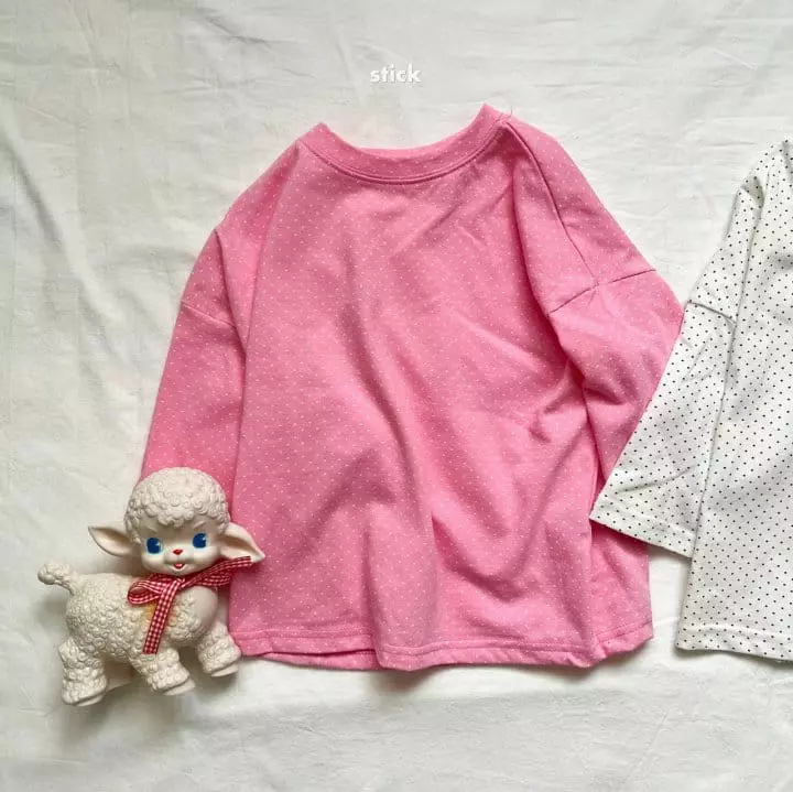 Stick - Korean Children Fashion - #designkidswear - Small Dot Long Tee - 3