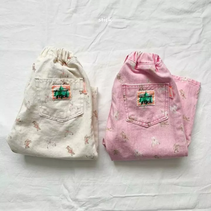 Stick - Korean Children Fashion - #discoveringself - Bear Bear Jeans - 3