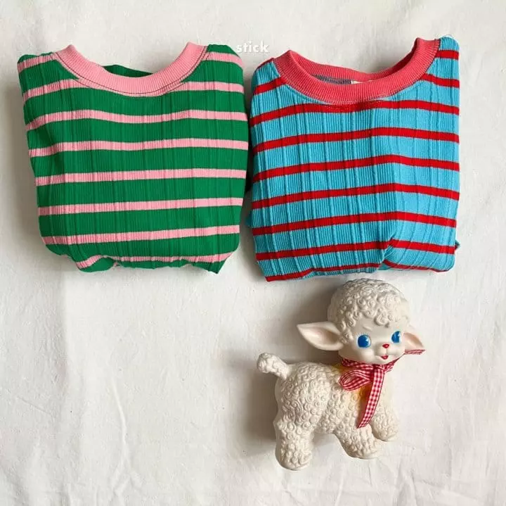 Stick - Korean Children Fashion - #discoveringself - Charile Stripes Tee - 7