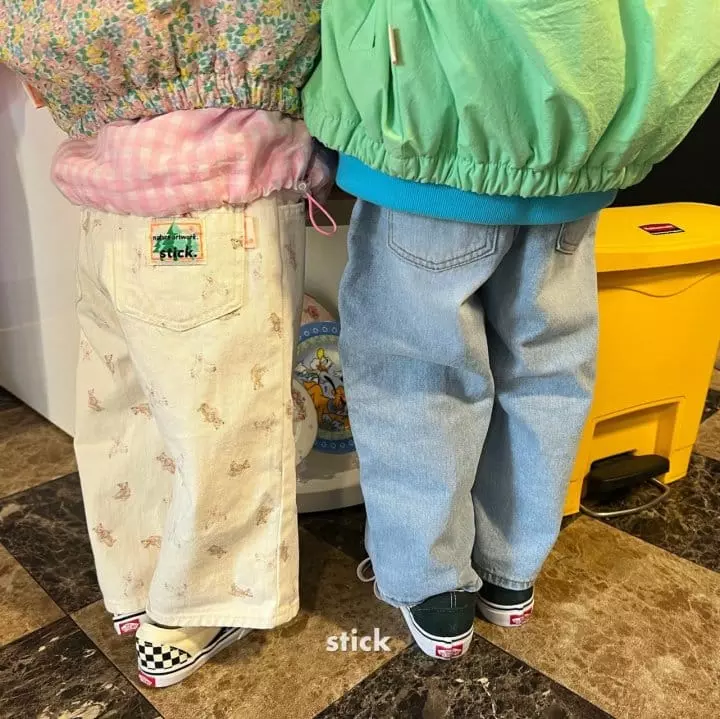 Stick - Korean Children Fashion - #fashionkids - Brush Jeans with Mom - 5