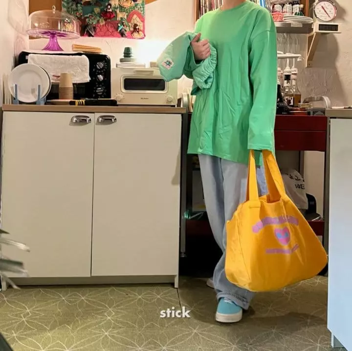 Stick - Korean Children Fashion - #kidsstore - Color Boxy Tee with Mom - 9